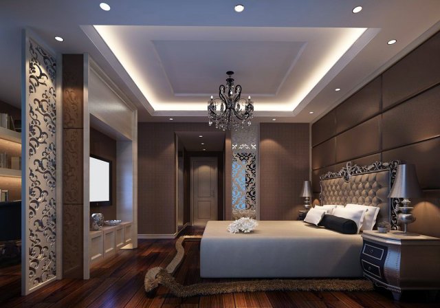 Luxury stylish interior master Bedroom – 57 3D Model