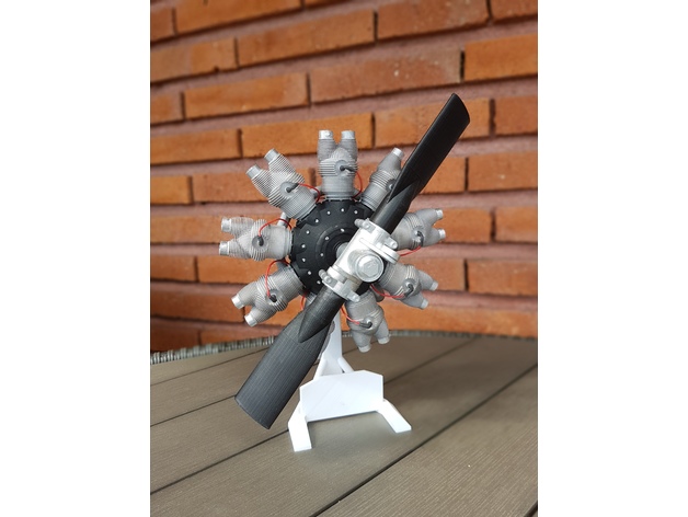 Radial engine 3D Print Model