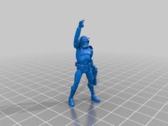 Clone Cody Commander Star Wars Legion Scale 3D Print Model
