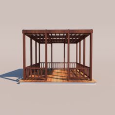 Outdoor Setting Kiosk 3D Model