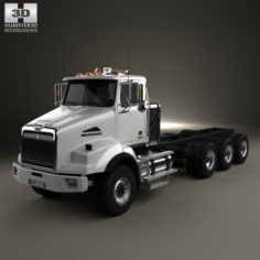 Western Star 4800 SB Day Cab Chassis Truck 2008 3D Model