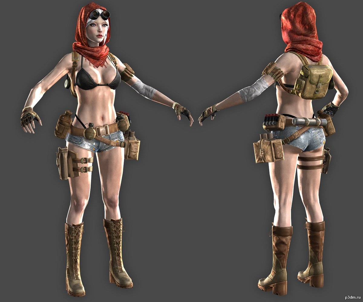 Scarlet Summer (Cheerleader) 3D Model