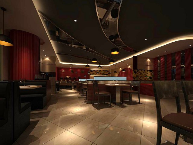 Business Restaurant – Coffee – Banquet 201 3D Model