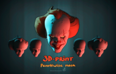 Pennywise mask 3D-Printable 3D Model