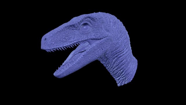 Jurassic Park Raptor Head 3D Model