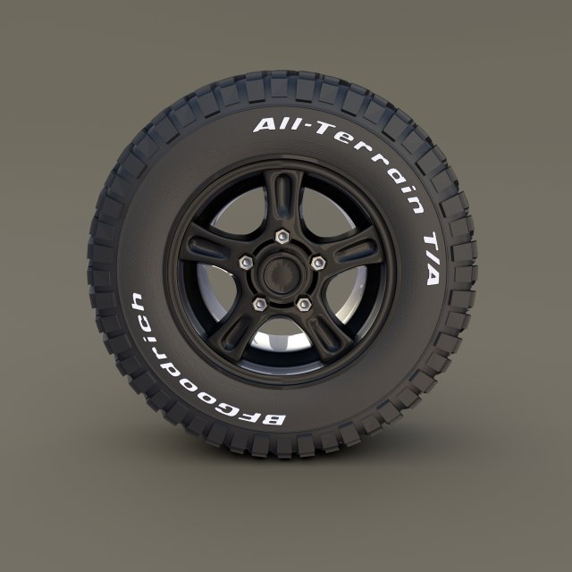 Offroad Alloy Wheel MUD 3D Model