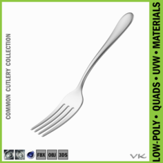 Serving Fork Common Cutlery 3D Model