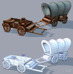 Medieval CartV01 3D Model