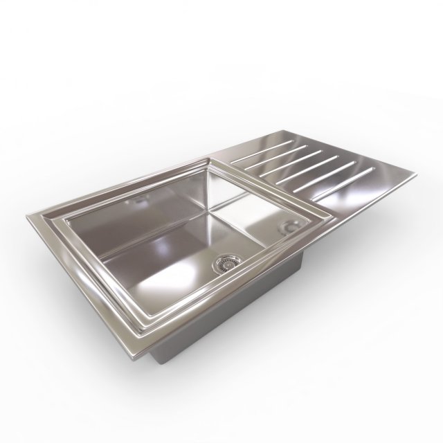 Kitchen Sink – 1 Bowl 3D Model
