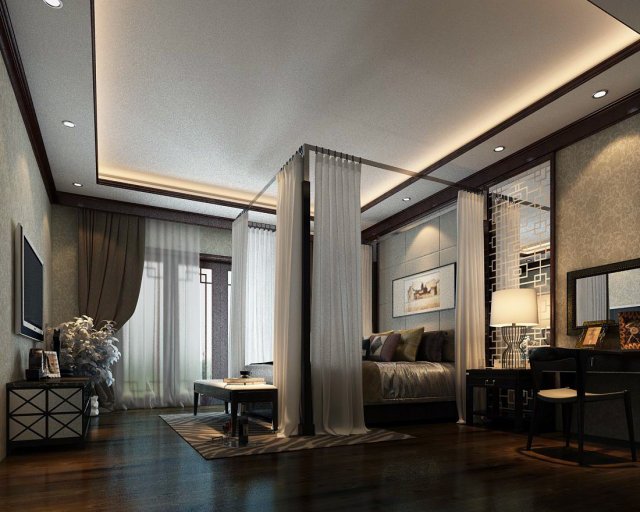 Luxury stylish interior master Bedroom – 33 3D Model