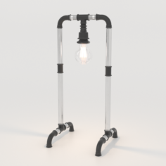 Steampunk Design Retro Art Lamp 3D Model