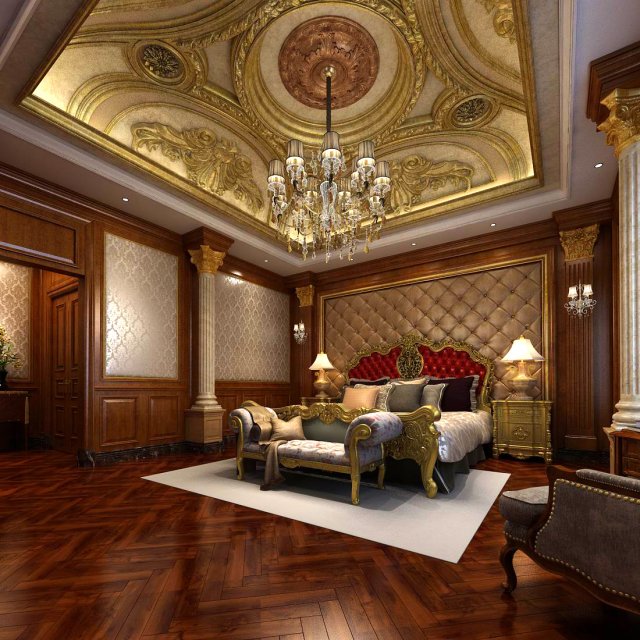 Bedroom – European style -9451 3D Model