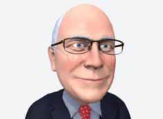 Dick Cheney stylized game ready 3D character 3D Model