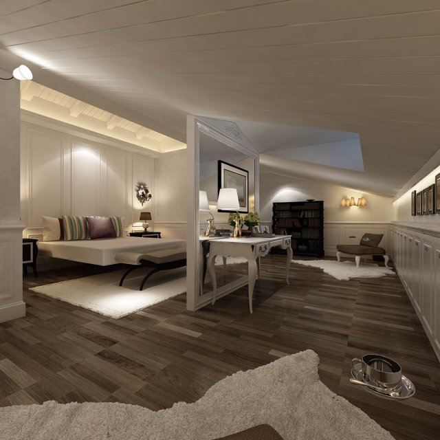 Luxurious stylish bedroom 03 3D Model