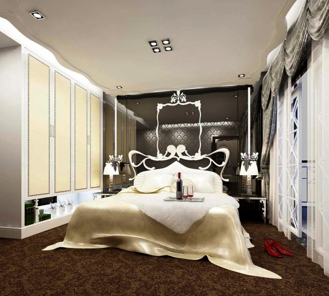 Beautifully stylish and luxurious bedrooms 27 3D Model