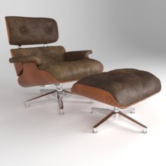 Charles Eames Brown Puff Armchair 3D Model