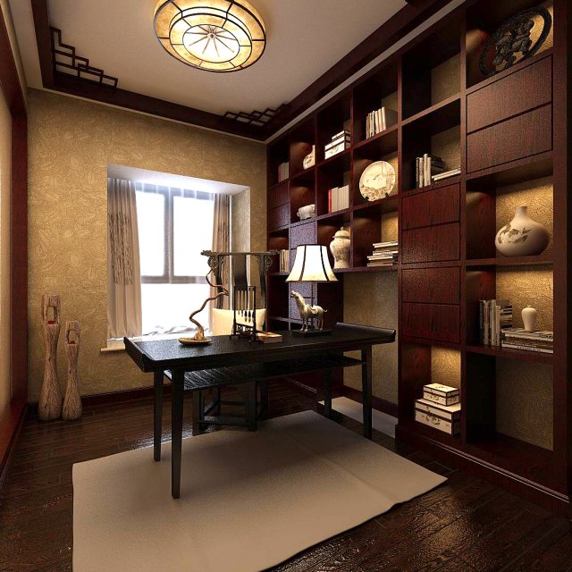 Family – Office – Study room -084 3D Model