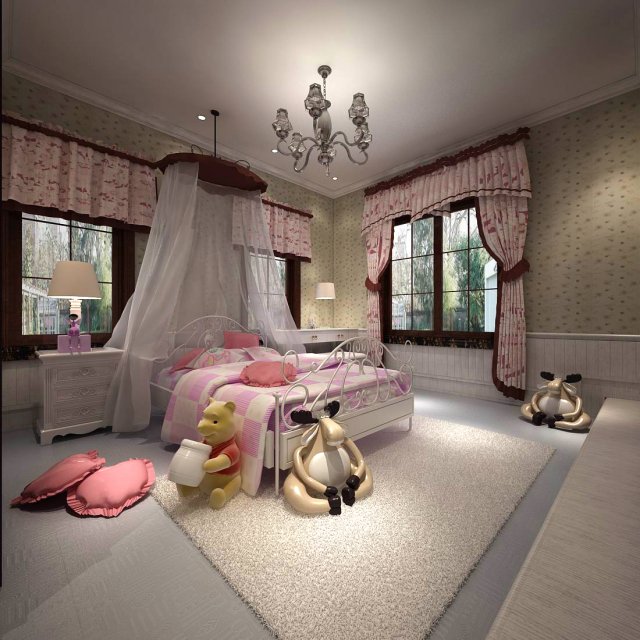 Luxury stylish interior master Bedroom – 95 3D Model