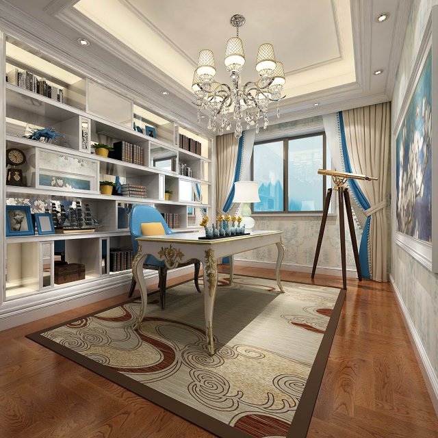 Family – Office – Study room -0177 3D Model