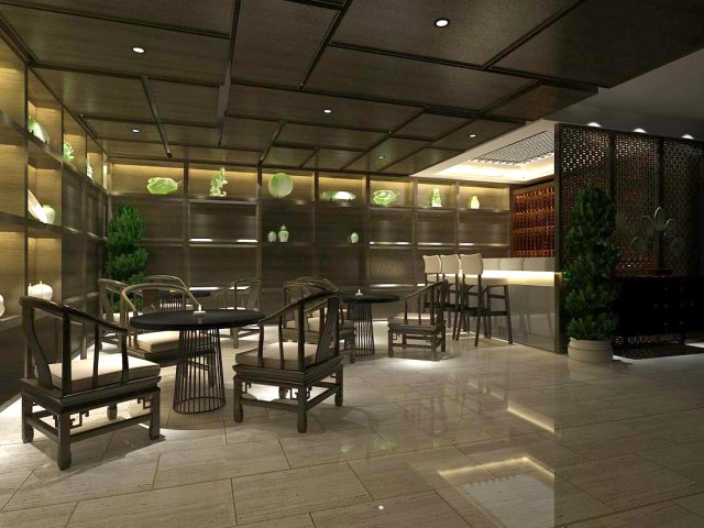 Business Restaurant – Coffee – Banquet 87 3D Model