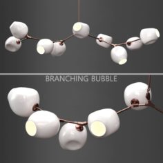 Branching bubble 9 lamps by Lindsey Adelman MILK COPPER 3D Model