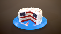 American National Cake 3D Model