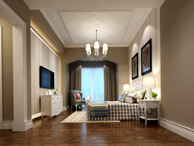 Luxury stylish interior master Bedroom – 84 3D Model