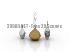 Decor vases set 3D Collection