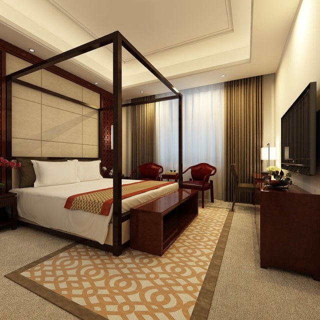 Luxury stylish interior master Bedroom – 32 3D Model