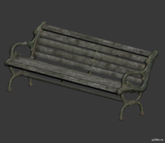 Park Bench 3D Model