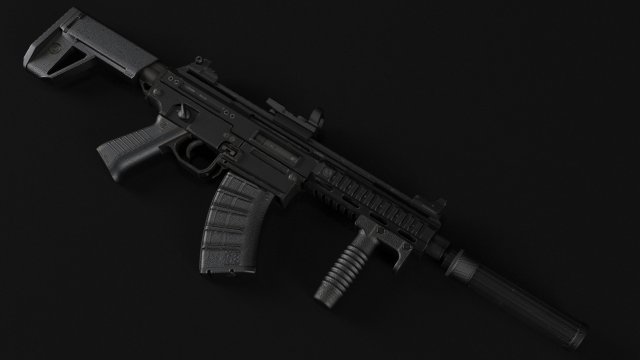 LR 300 Custom Assault Rifle 3D Model