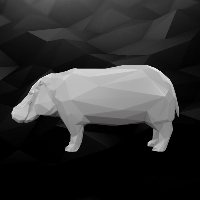 3D Printable Hippo Model 3D Model