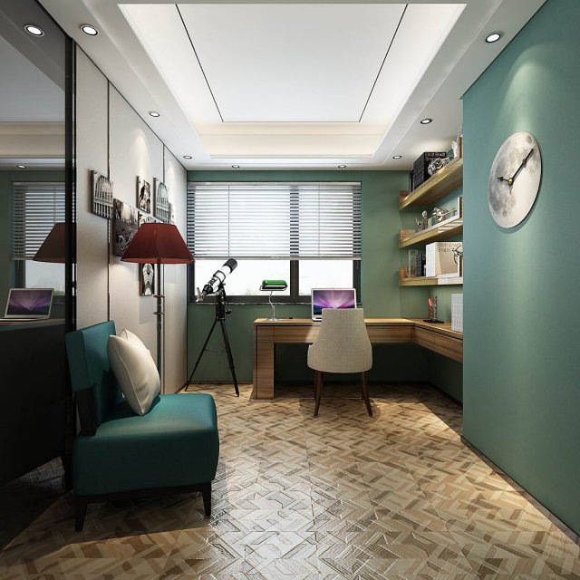 Family – Office – Study room -0207 3D Model