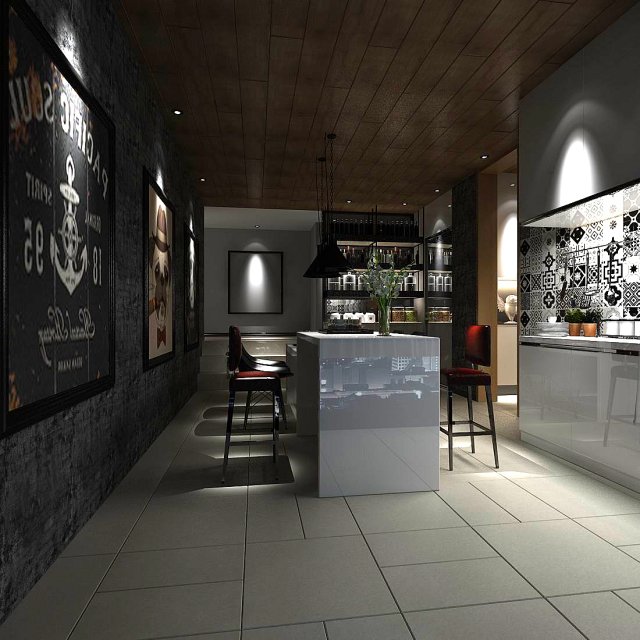 Family – kitchen – restaurant 144 3D Model