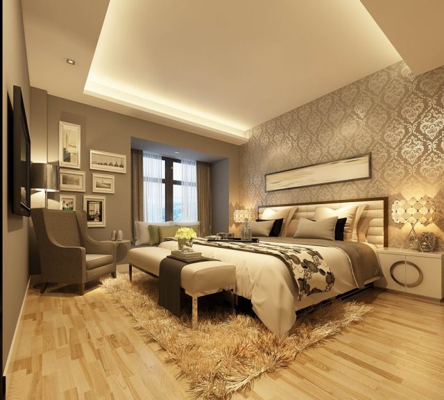 Beautifully stylish and luxurious bedrooms 82 3D Model