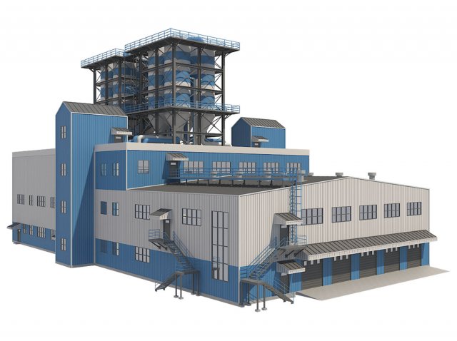 Industrial Building 2 3D Model