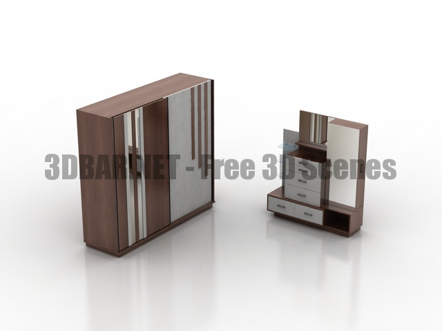 DEFNE 4020 Wardrobe Commode 3D Collection
