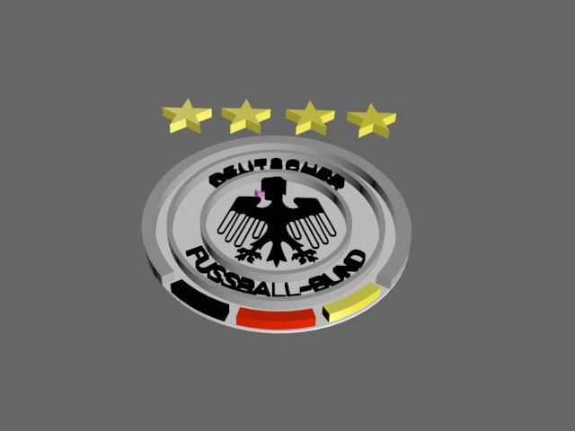 Germany Football National Team 3d Logo or Badge 3D Model