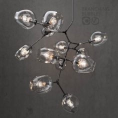 Branching bubble 12 lamps by Lindsey Adelman CLEAR BLACK 3D Model
