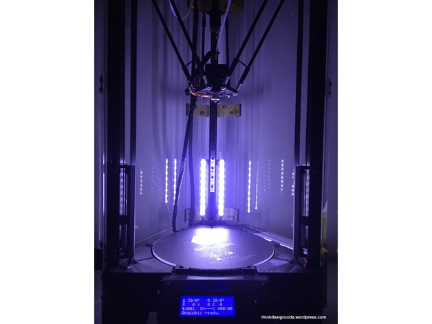 Add light for Delta / Kossel 3D printer 3D Print Model