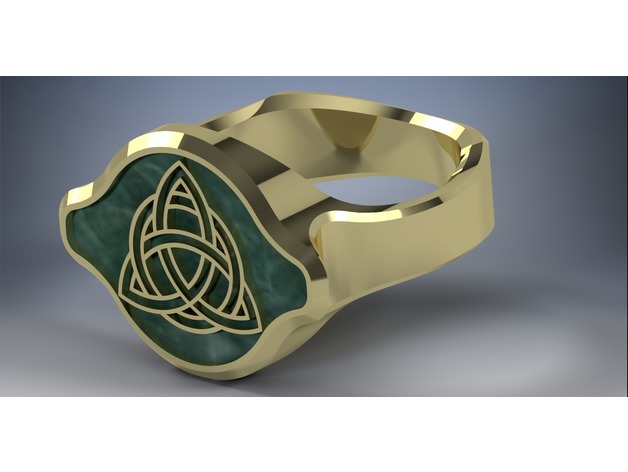 Celtic styled ring 3D Print Model