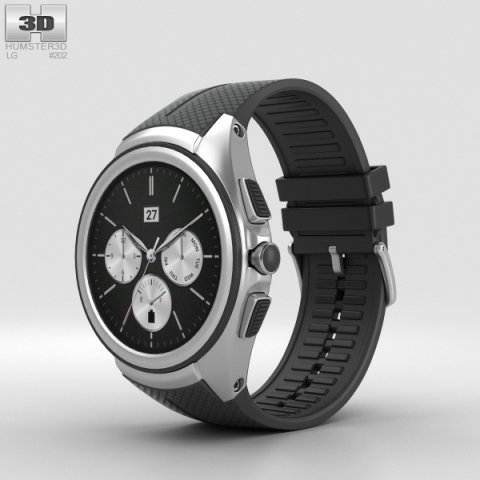 LG Watch Urbane 2nd Edition Space Black 3D Model