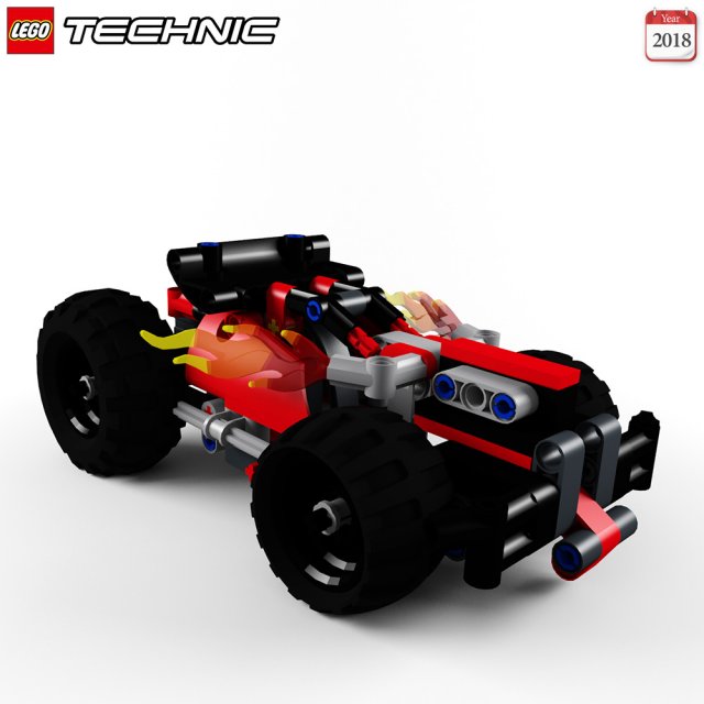 Lego 42073 BASH Free 3D Model