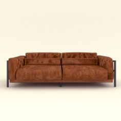 Leather sofa in the living room 3D Model