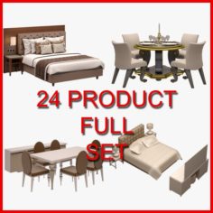 Furniture Set 02 24 Product 3D Model