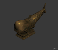 Whale Statue 3D Model