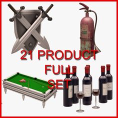 Hobby and Decor Set 03 21 Product 3D Model