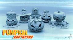 PUMPKINS halloween pack 3D Model