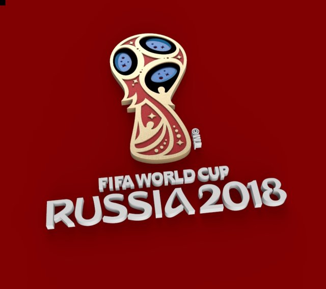 FIFA 2018 RUS Logo 3D Model