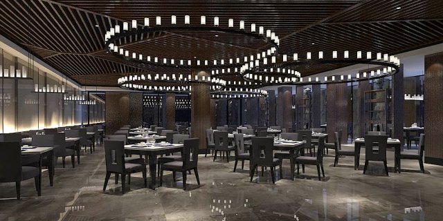 Business Restaurant – Coffee – Banquet 86 3D Model
